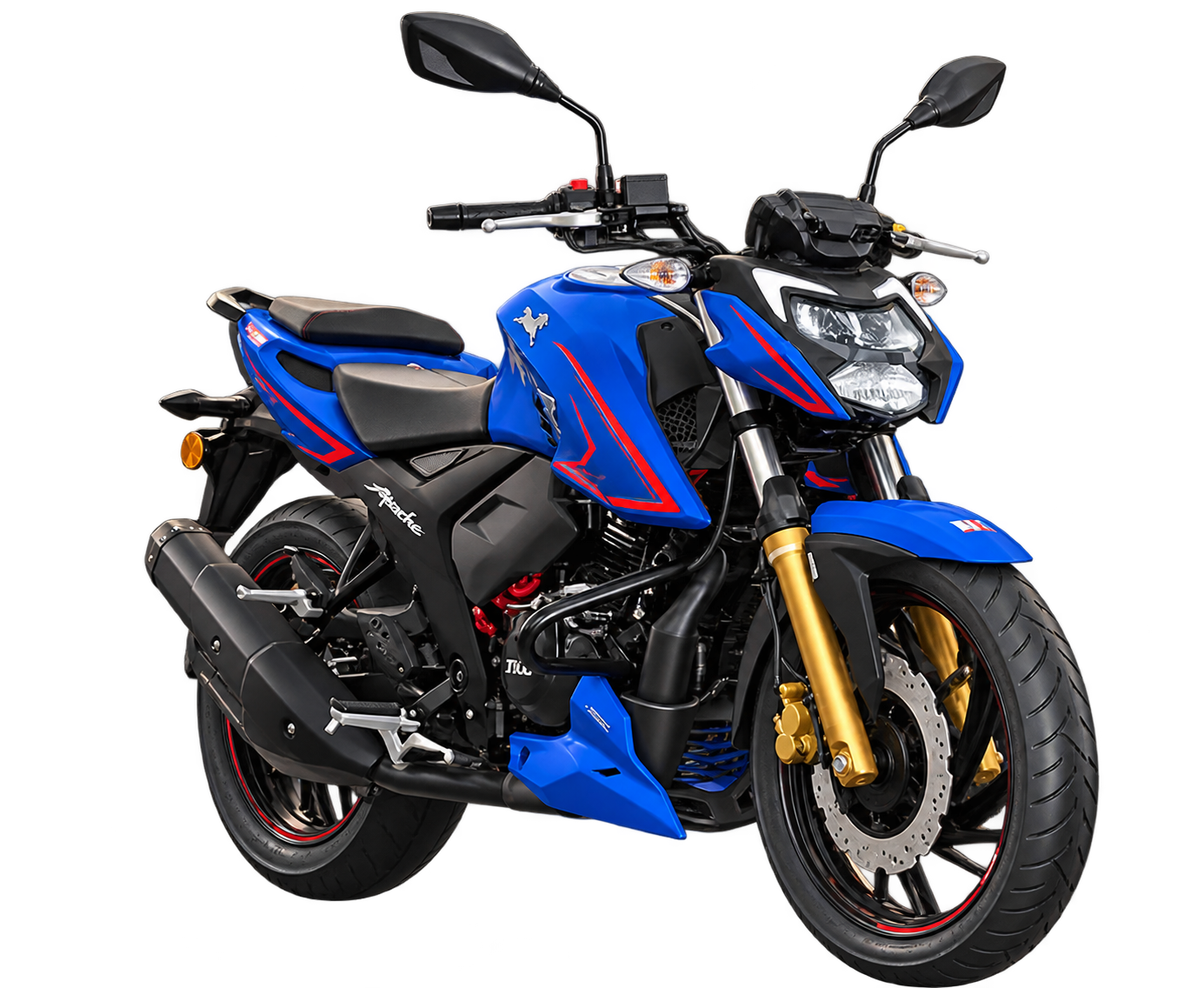 Mavi A2 sınıfı eğitim motosikleti