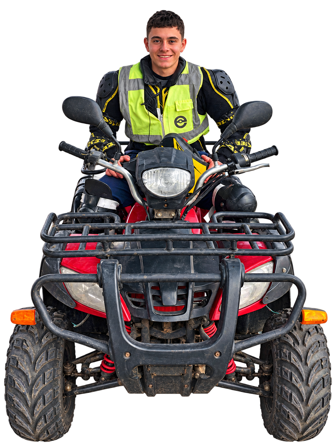 B1 sınıfı dört tekerlekli ATV ve sürücü