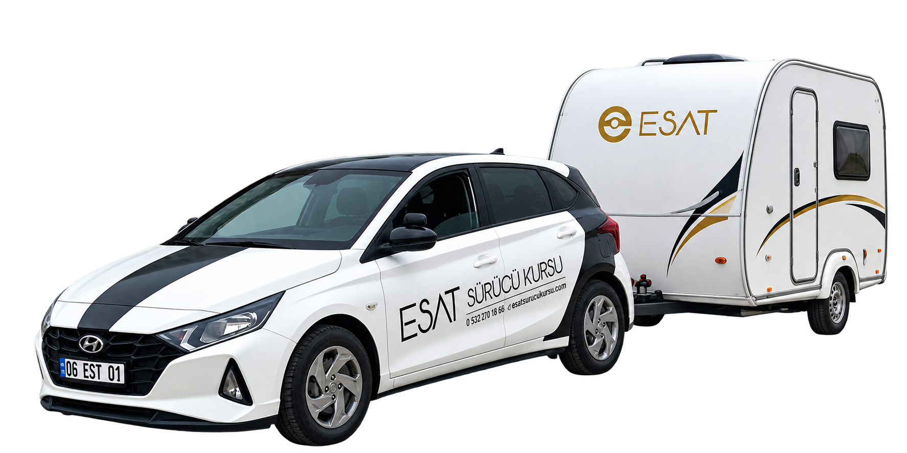 ESAT logolu otomobil ve çekme karavan, BE sınıfı ehliyet