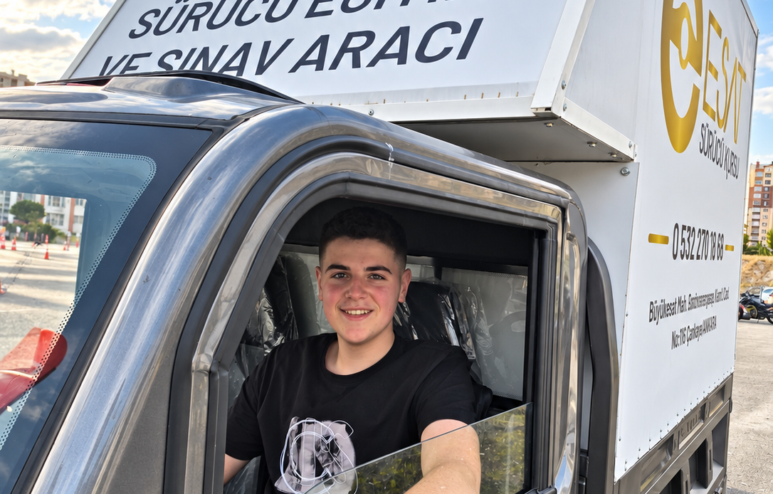 Ankara Çankaya Esat Sürücü Kursu B1 eğitim ve sınav aracı ile sürücü